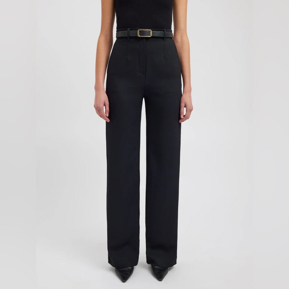 NWT Black Business Casual Pockets Straight Pants XS COMMENSE